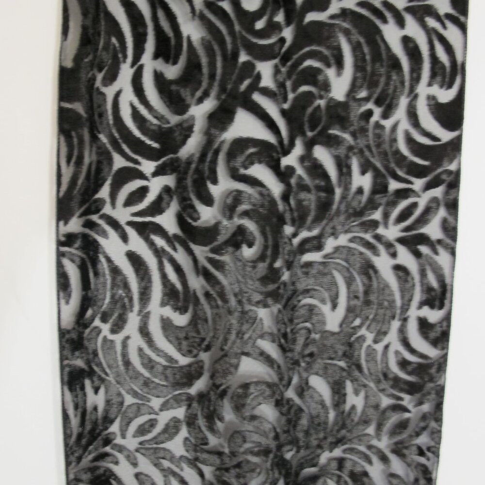 Black velvet burnout scarf